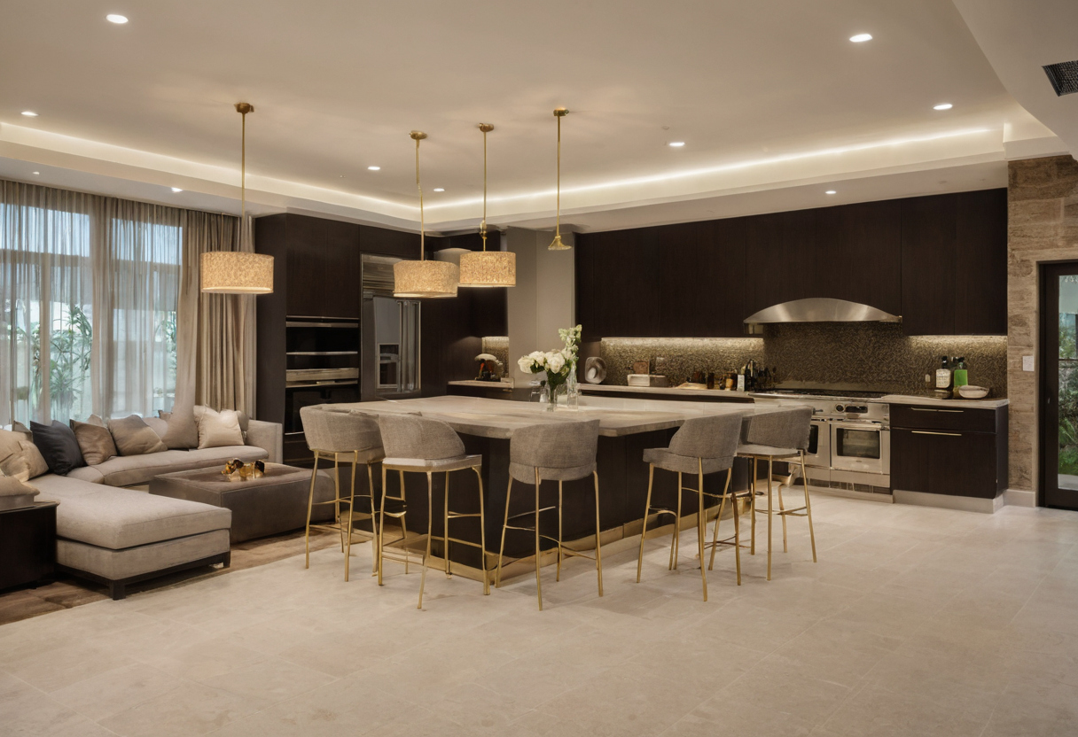Luxury interior image showing Which insurance documents should a Dubai villa renovation company provide